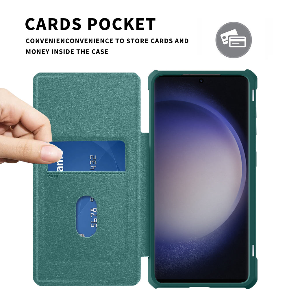 Til Samsung Galaxy S23 Ultra Stand Kortholder Telefon Case Læder TPU PC Telefon Cover Til Samsung Galaxy S23 Ultra Stand Kortholder Telefon Case Læder TPU PC Telefon Cover